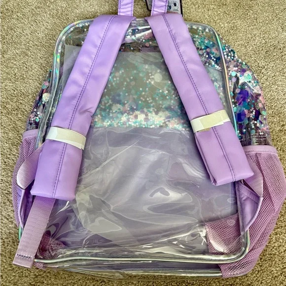 Packed Party Purple and Blue Glitter Kids Backpack Set - Picture 3 of 11